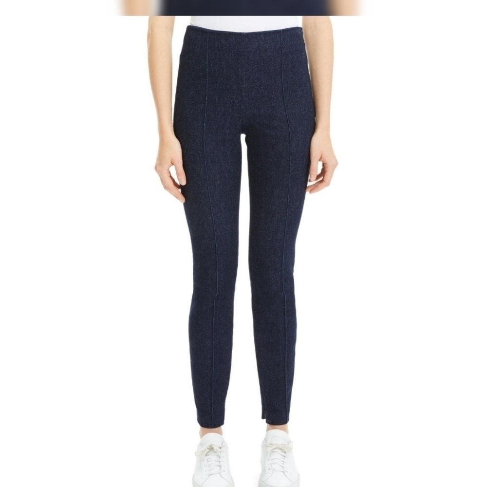 Theory High-Rise Nep Denim dark Wash Skinny Leggings Size 12